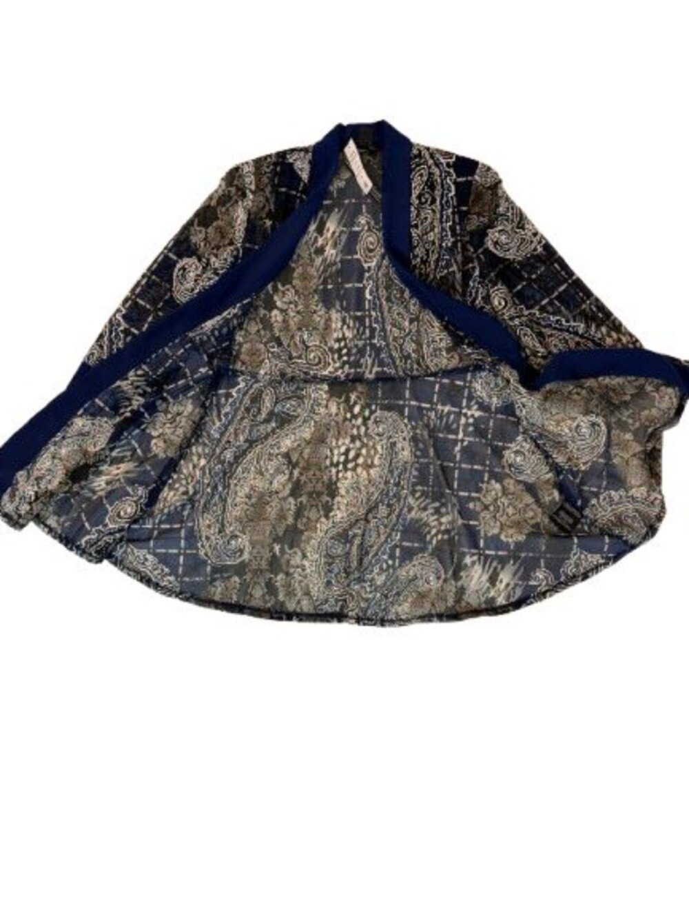 R&M Richards Paisley Open Front Jacket Size 10 NWT Elegant Layering Top - Picture 7 of 10